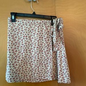 American Eagle Flower Wrap Skirt